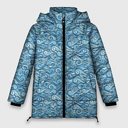 Куртка зимняя женская Море волнуется, цвет: 3D-черный