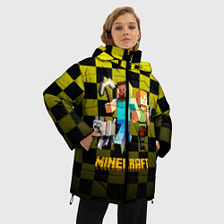 Куртка зимняя женская Minecraft S, цвет: 3D-черный — фото 2