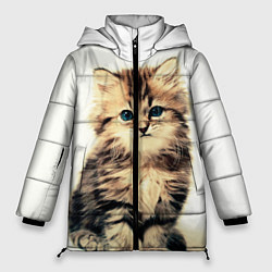 Куртка зимняя женская Котёнок, цвет: 3D-черный