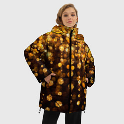 Куртка зимняя женская ЗОЛОТЫЕ БЛЕСТКИ, цвет: 3D-черный — фото 2