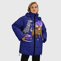 Куртка зимняя женская Крыса и бык, цвет: 3D-красный — фото 2