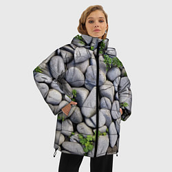 Куртка зимняя женская Камни, цвет: 3D-черный — фото 2
