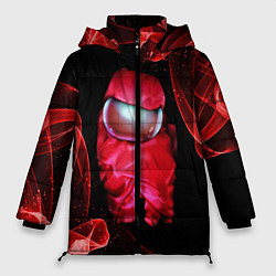 Куртка зимняя женская AMONG US - КРАСНЫЙ, цвет: 3D-черный