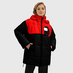 Куртка зимняя женская AMONG US - ALONE, цвет: 3D-черный — фото 2