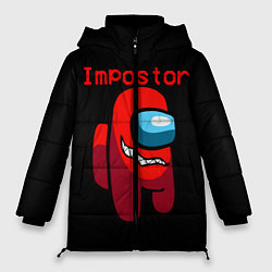 Куртка зимняя женская AMONG US IMPOSTOR, цвет: 3D-красный