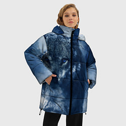 Куртка зимняя женская Красивый волк, цвет: 3D-светло-серый — фото 2