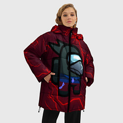 Куртка зимняя женская AMONG US - BRAWL STARS CROW, цвет: 3D-черный — фото 2