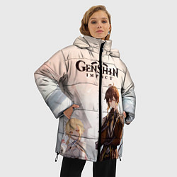 Куртка зимняя женская GENSHIN IMPACT Zhongli, цвет: 3D-светло-серый — фото 2