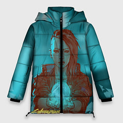 Куртка зимняя женская Cyberpunk 2077 V, цвет: 3D-черный