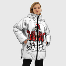 Куртка зимняя женская Злой Санта, цвет: 3D-черный — фото 2
