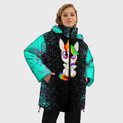 Куртка зимняя женская Единорог, цвет: 3D-черный — фото 2