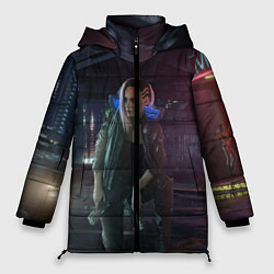 Куртка зимняя женская Cyberpunk 2077, цвет: 3D-светло-серый