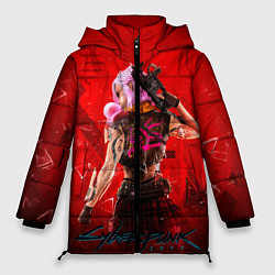Куртка зимняя женская КИБЕРПАНК 2077, цвет: 3D-черный