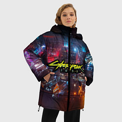 Куртка зимняя женская Найт сити, цвет: 3D-черный — фото 2