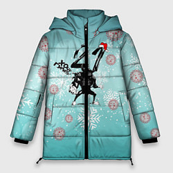 Куртка зимняя женская Новый 2021 год! коронавирус, цвет: 3D-черный