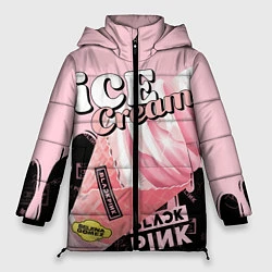 Куртка зимняя женская BLACKPINK ICE CREAM, цвет: 3D-черный