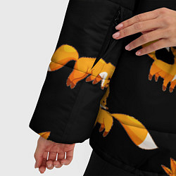 Куртка зимняя женская Лисы, цвет: 3D-черный — фото 2