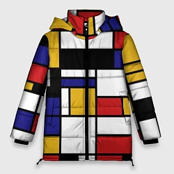 Куртка зимняя женская Color blocking, цвет: 3D-черный