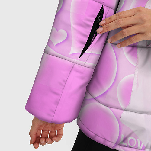 Женская зимняя куртка Урарака Очако / 3D-Светло-серый – фото 5