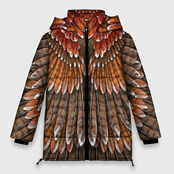 Куртка зимняя женская Оперение: орел, цвет: 3D-черный
