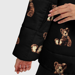 Куртка зимняя женская Плюшевый Мишка Паттерн, цвет: 3D-светло-серый — фото 2
