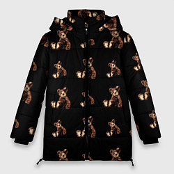 Куртка зимняя женская Плюшевый Мишка Паттерн, цвет: 3D-светло-серый