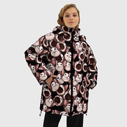 Куртка зимняя женская Popping cats, цвет: 3D-черный — фото 2