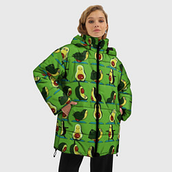 Куртка зимняя женская Авокадо Зарядка, цвет: 3D-черный — фото 2
