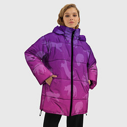 Куртка зимняя женская Котятки, цвет: 3D-черный — фото 2