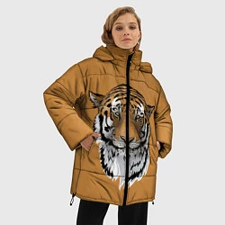 Куртка зимняя женская Тигр, цвет: 3D-черный — фото 2