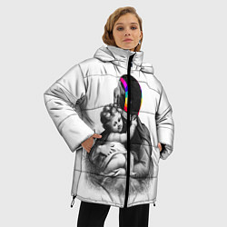 Куртка зимняя женская Daft Punk, цвет: 3D-черный — фото 2