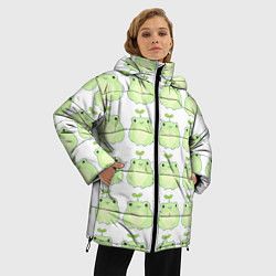 Куртка зимняя женская Лягушки-росточки, цвет: 3D-черный — фото 2