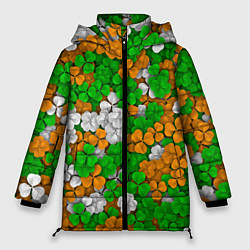 Куртка зимняя женская Ирландский клевер, цвет: 3D-черный