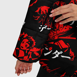 Куртка зимняя женская КЛИНОК, РАССЕКАЮЩИЙ ДЕМОНОВ, цвет: 3D-красный — фото 2