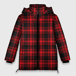 Куртка зимняя женская Красная клетка, цвет: 3D-черный