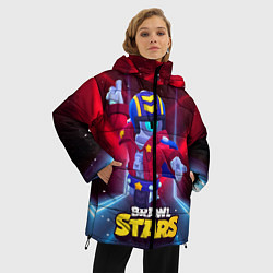 Куртка зимняя женская STU СТУ Brawl Stars, цвет: 3D-черный — фото 2