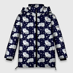 Куртка зимняя женская Милая Шиба Ину, цвет: 3D-черный