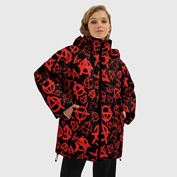 Куртка зимняя женская Анархия, цвет: 3D-красный — фото 2