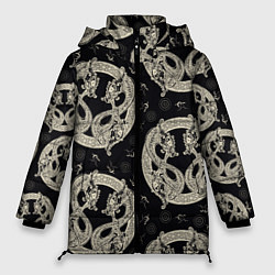 Куртка зимняя женская Драконы, цвет: 3D-черный