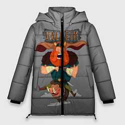 Куртка зимняя женская Valheim викинг на свине, цвет: 3D-светло-серый