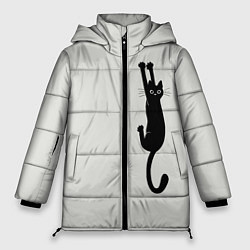Женская зимняя куртка Испуганный кот