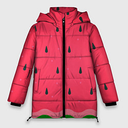 Куртка зимняя женская Текстура арбуза, цвет: 3D-светло-серый