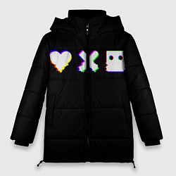 Куртка зимняя женская Love Death and Robots Glitch, цвет: 3D-черный