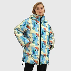 Куртка зимняя женская Rainbow Dash, цвет: 3D-черный — фото 2