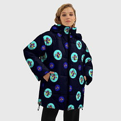 Куртка зимняя женская Рыбки, цвет: 3D-черный — фото 2