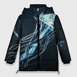 Куртка зимняя женская Рисунок медуза, цвет: 3D-черный