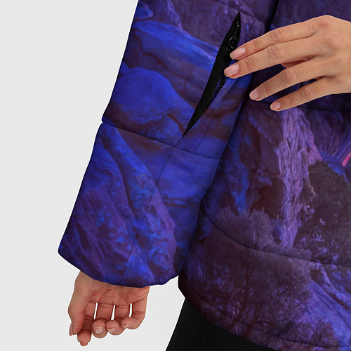 Женская зимняя куртка НЕОНОВАЯ ДОРОГА / 3D-Светло-серый – фото 5