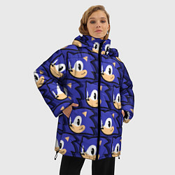 Куртка зимняя женская Sonic pattern, цвет: 3D-черный — фото 2