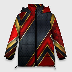 Куртка зимняя женская Black & Red 3D, цвет: 3D-черный