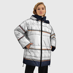 Куртка зимняя женская White 3d lines, цвет: 3D-светло-серый — фото 2